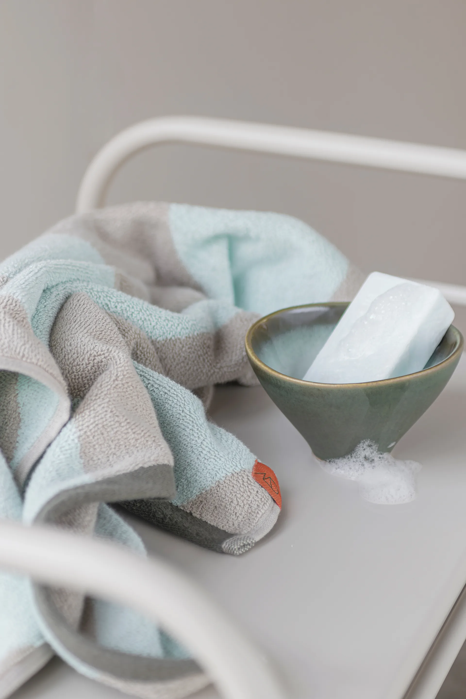 Diagonal Gästehandtuch 40x55 cm 2er-Pack, Mint Mette Ditmer