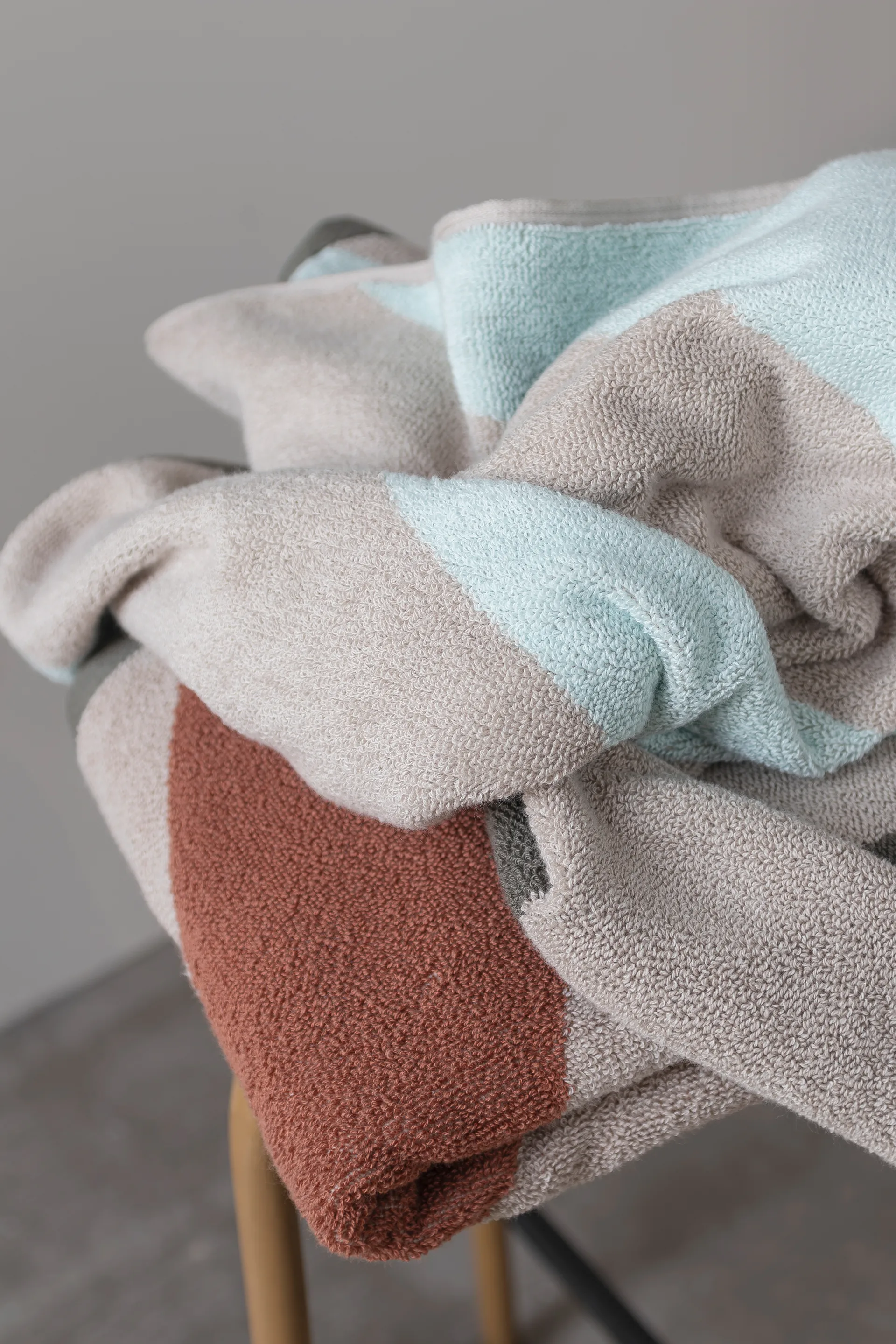 Diagonal Handtuch, Mint, 50x90 cm Mette Ditmer