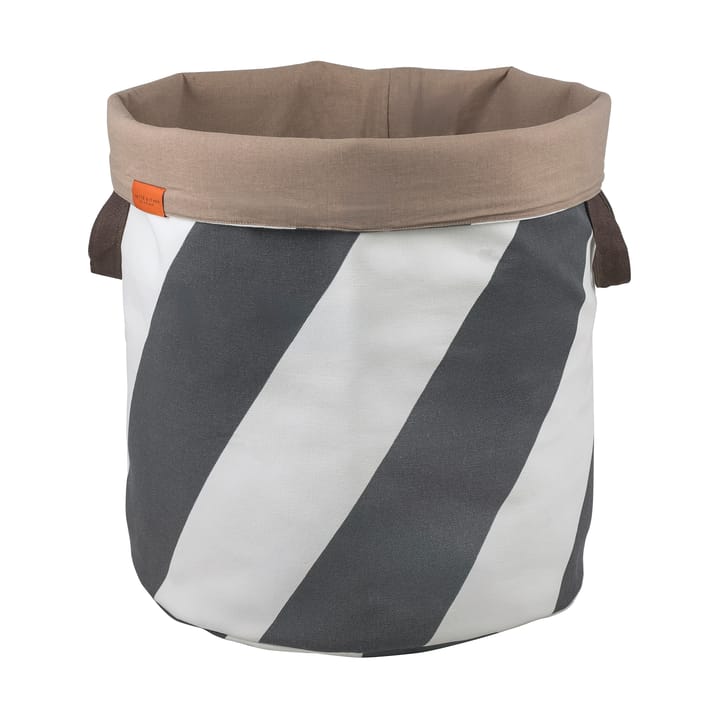 Diagonale Wäschekorb Ø40x50 cm - Dark grey-off-white - Mette Ditmer