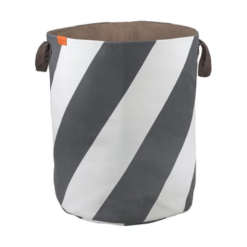 Diagonale Wäschekorb Ø40x50 cm - Dark grey-off-white - Mette Ditmer