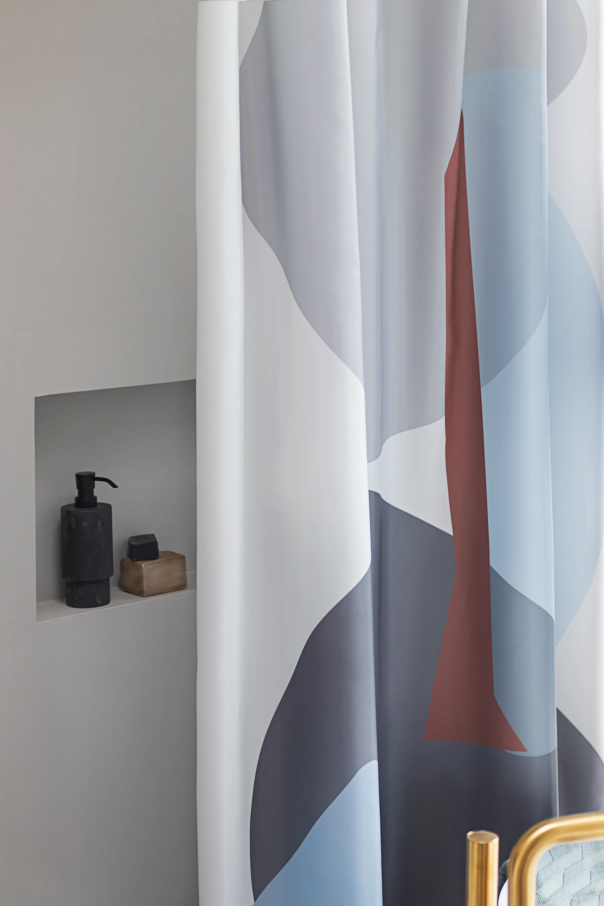 Gallery Duschvorhang 150 x 200 cm, Light grey Mette Ditmer
