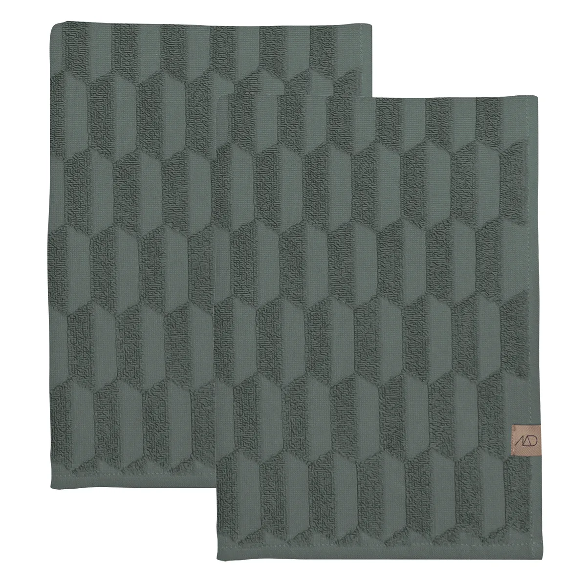 Geo Gästehandtuch 2er Pack, Pine green Mette Ditmer