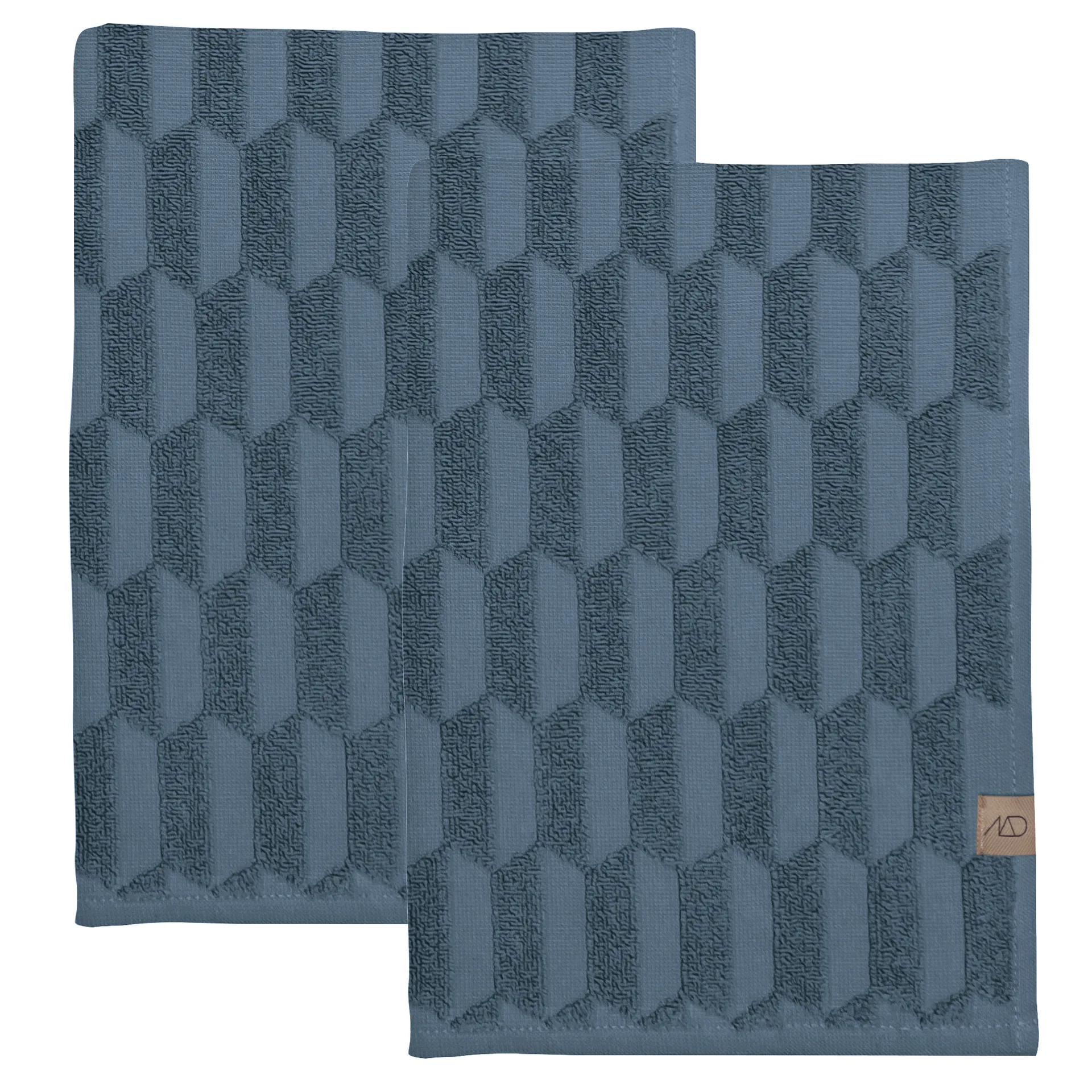Geo Gästehandtuch 2er Pack, Slate blue Mette Ditmer