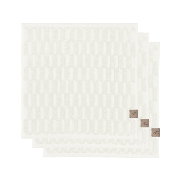 Geo Handtuch 30 x 30 cm 3er-Pack - Off white - Mette Ditmer