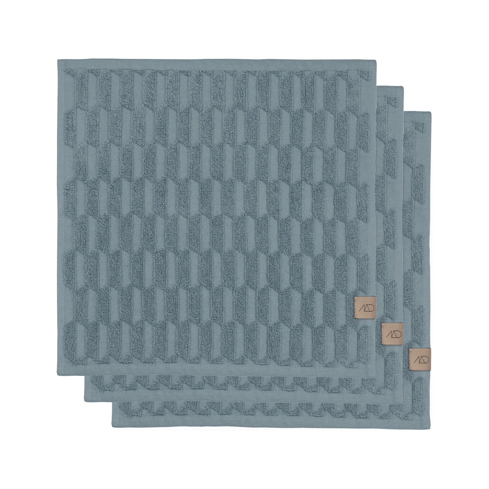 Geo Handtuch 30 x 30 cm 3er-Pack, Stone blue Mette Ditmer
