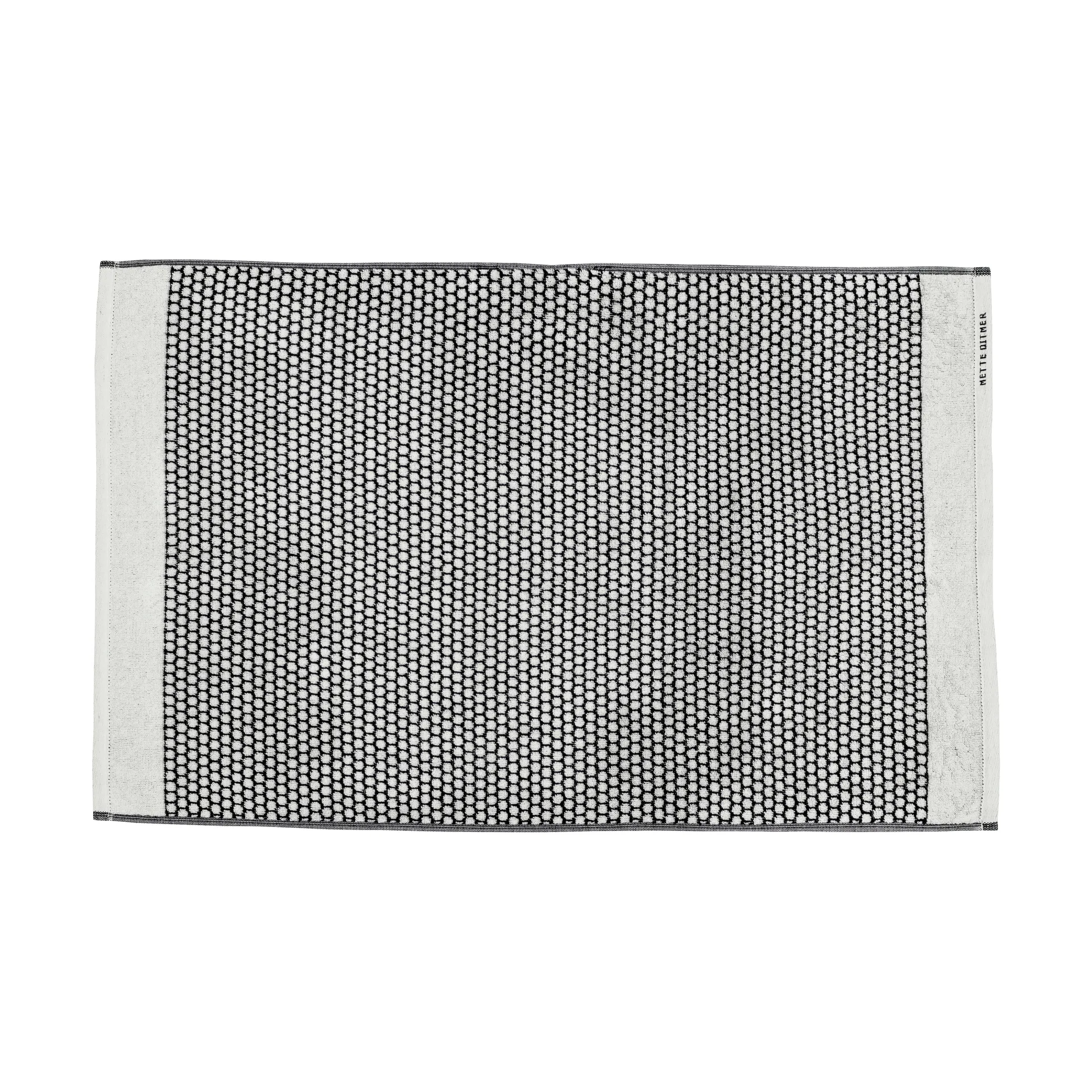 Grid Badezimmerteppich 50x80cm, Schwarz-off white Mette Ditmer