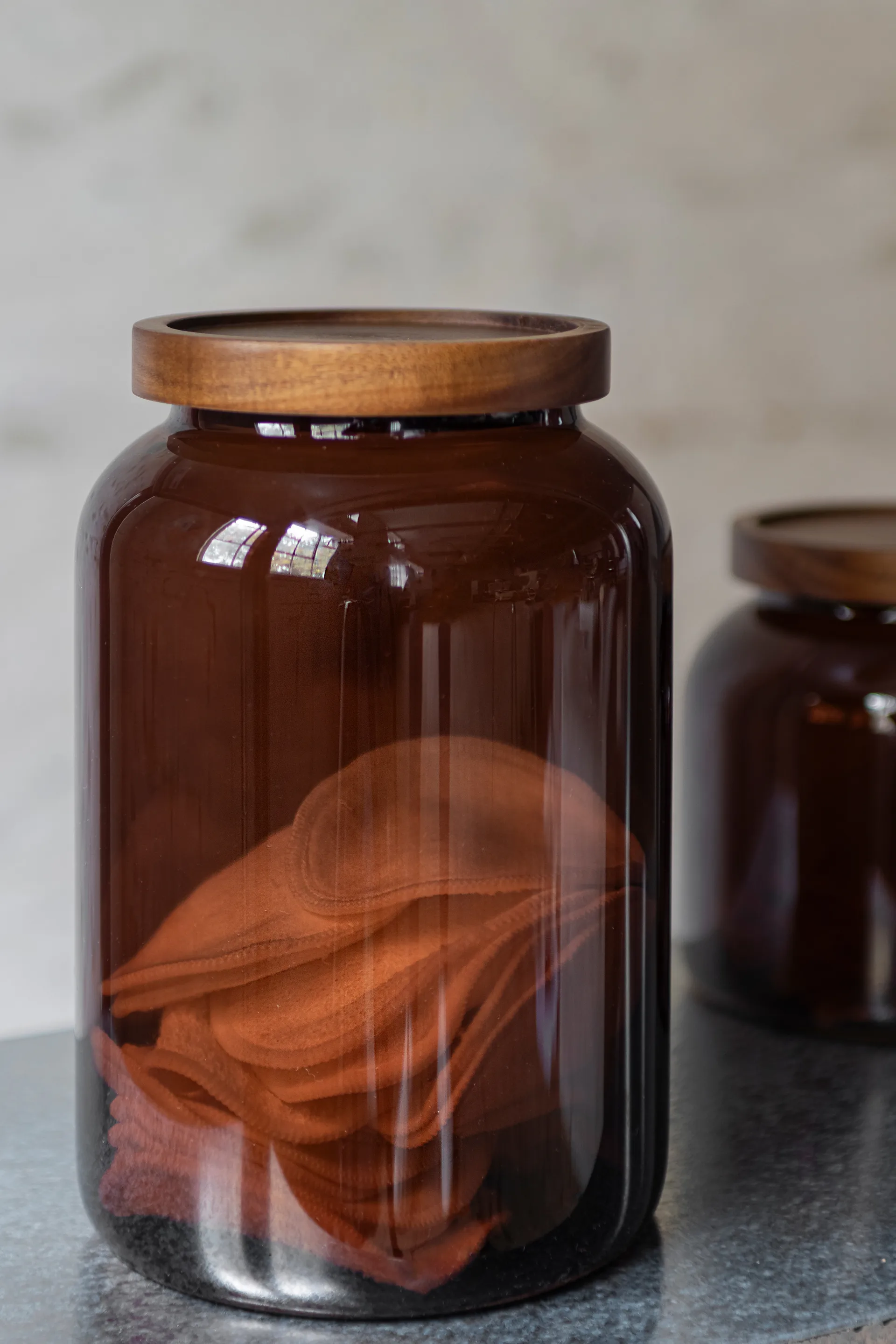 Luna Vorratsglas mit Deckel large 20 cm, Brown Mette Ditmer