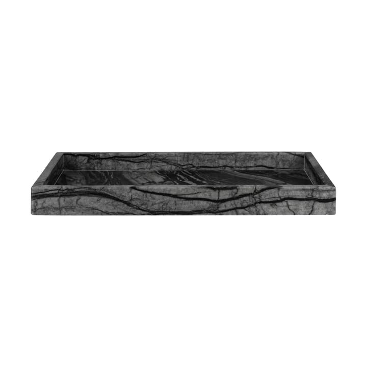 Marble Dekotablett 16 x 31 cm - Schwarz-grau - Mette Ditmer