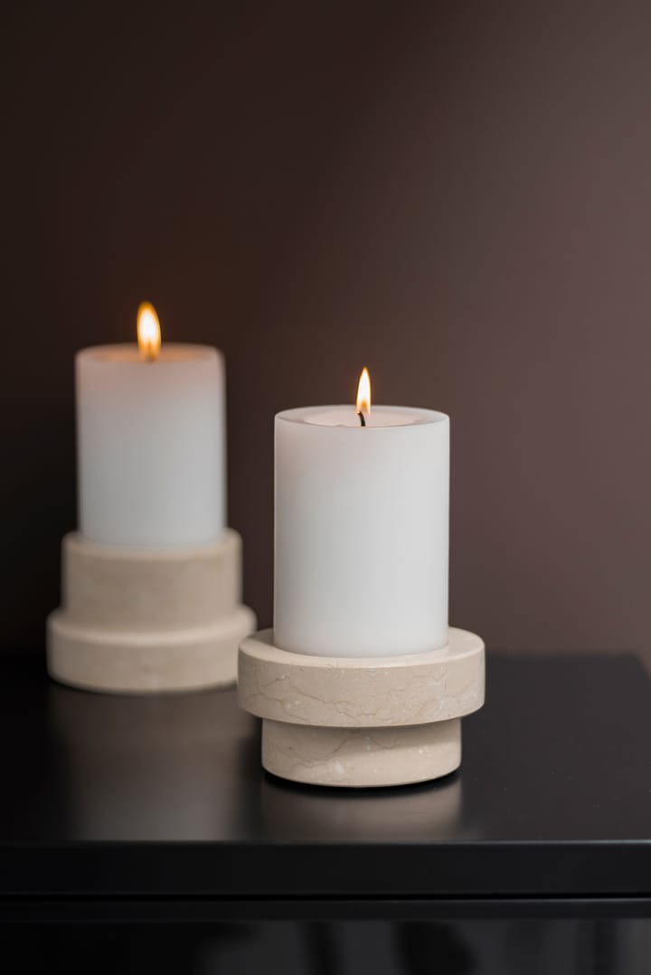 Marble Kerzenhalter für Blockkerze 5cm - Sand - Mette Ditmer