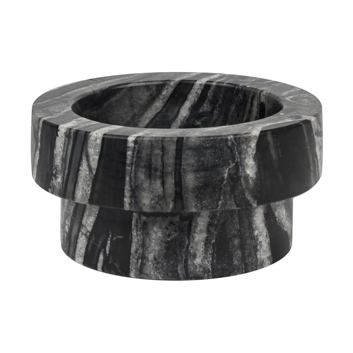 Marble Kerzenhalter für Blockkerze 5cm - Schwarz-grau - Mette Ditmer