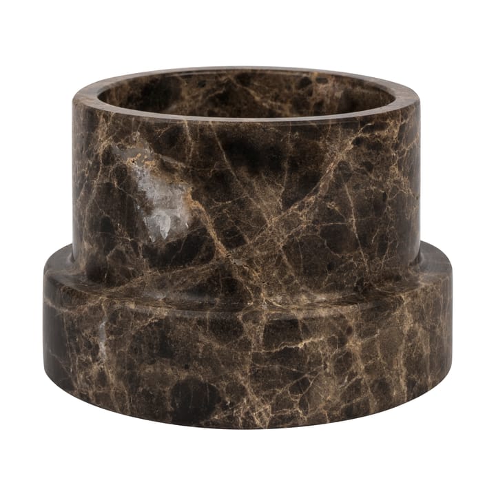 Marble Kerzenhalter für Blockkerze 6,5cm - Braun - Mette Ditmer