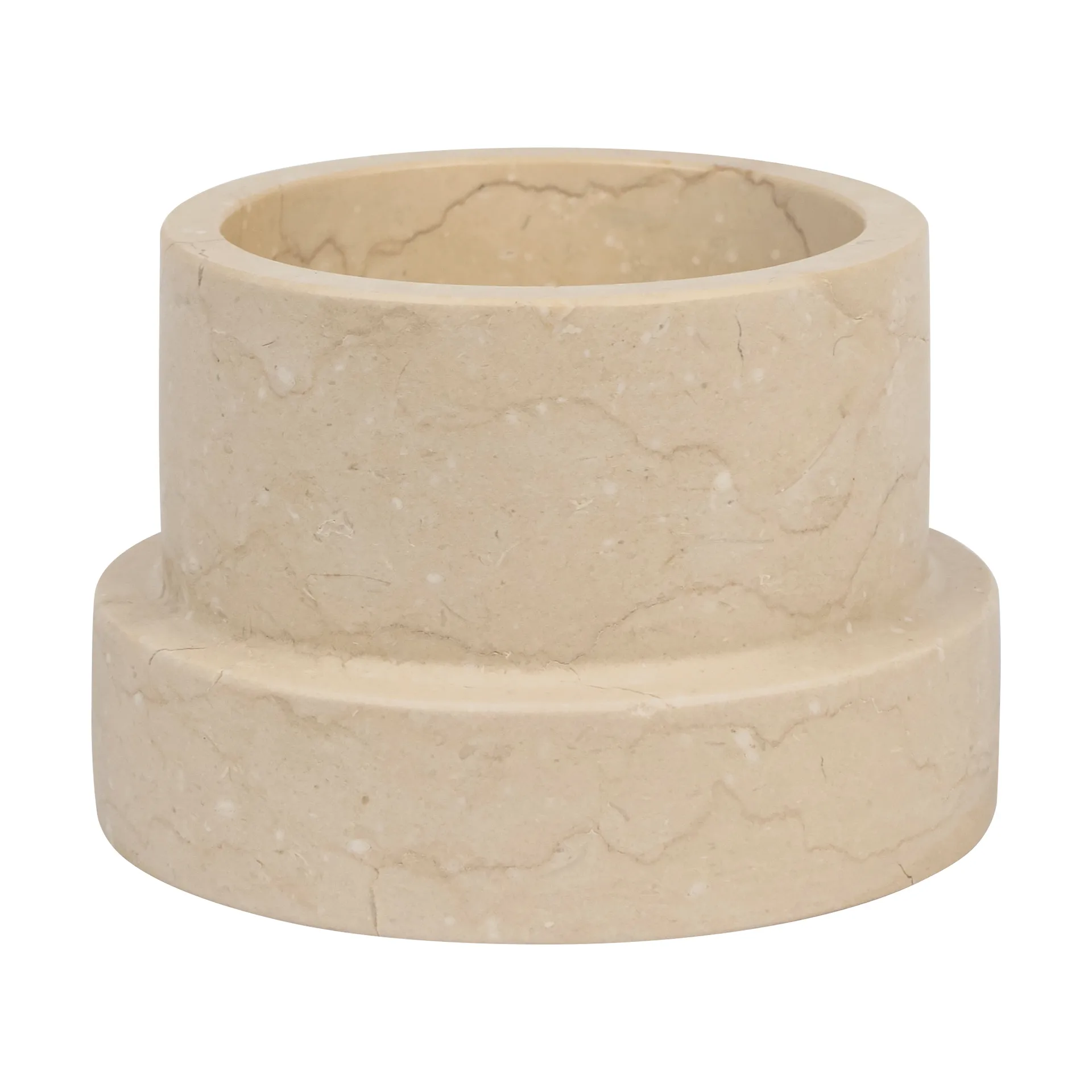 Marble Kerzenhalter für Blockkerze 6,5cm, Sand Mette Ditmer