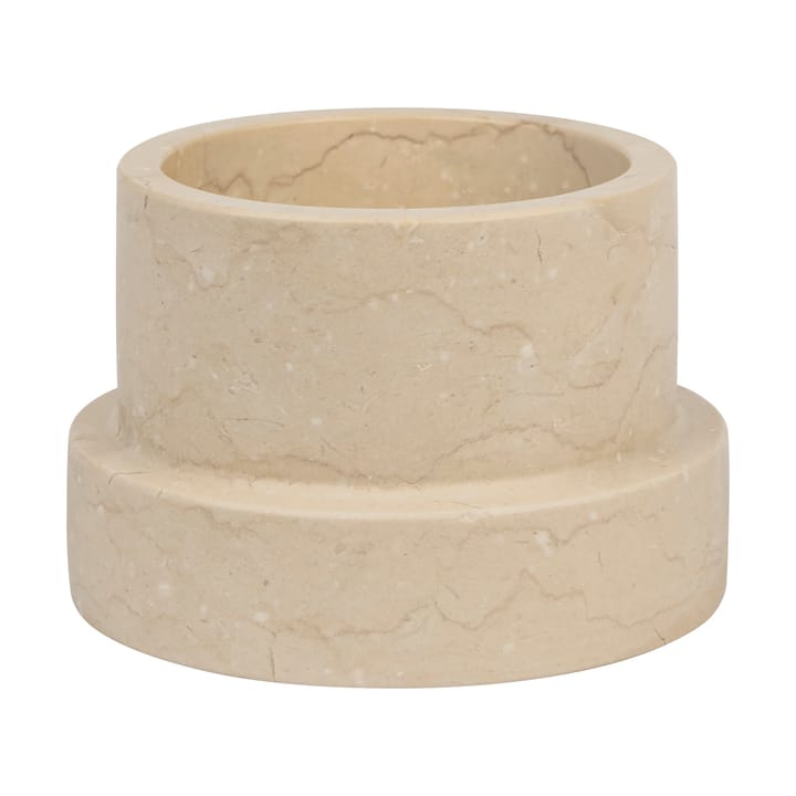 Marble Kerzenhalter für Blockkerze 6,5cm - Sand - Mette Ditmer