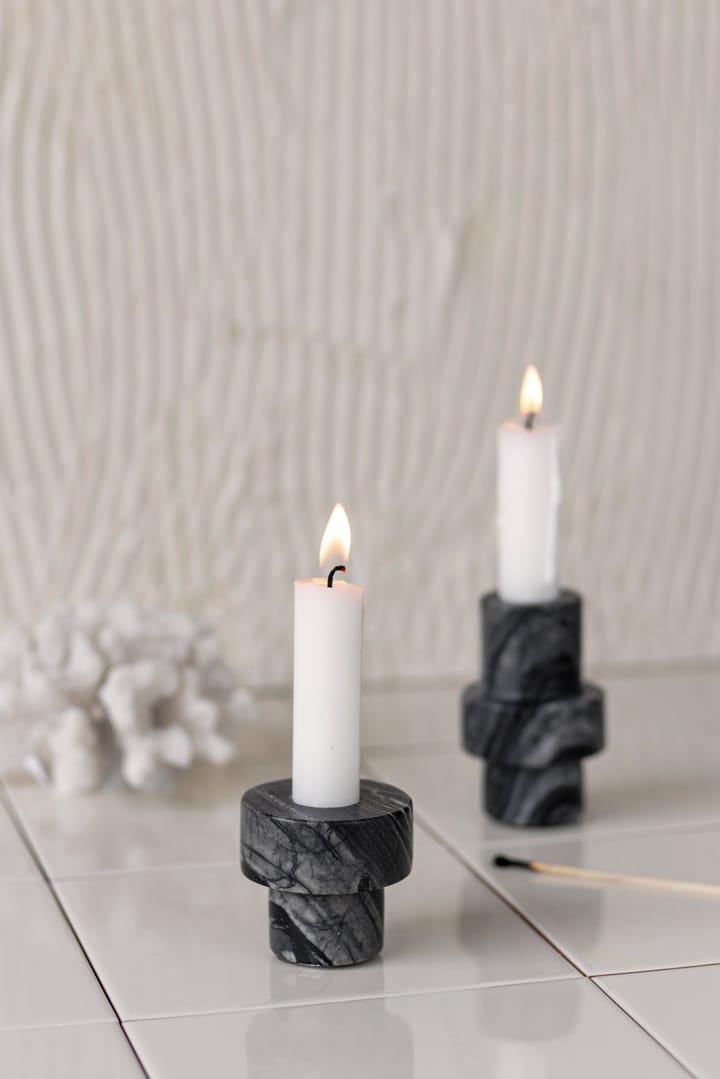 Marble Kerzenständer 5 cm - Grau - Mette Ditmer