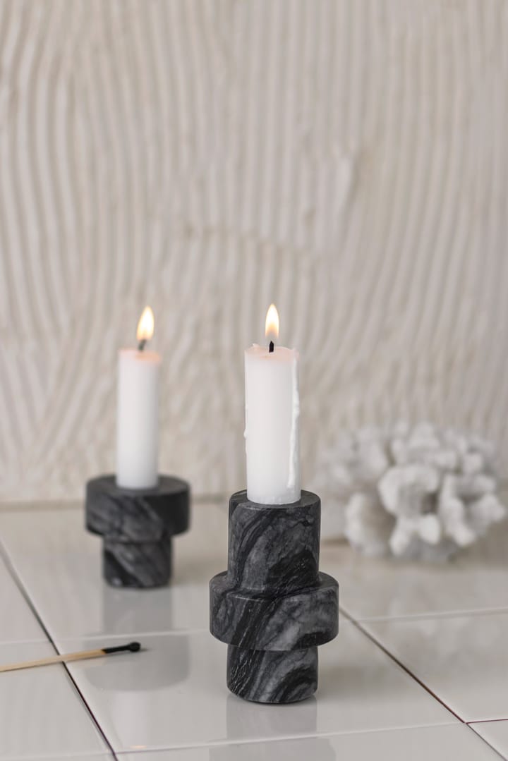 Marble Kerzenständer 8,5 cm - Grau - Mette Ditmer
