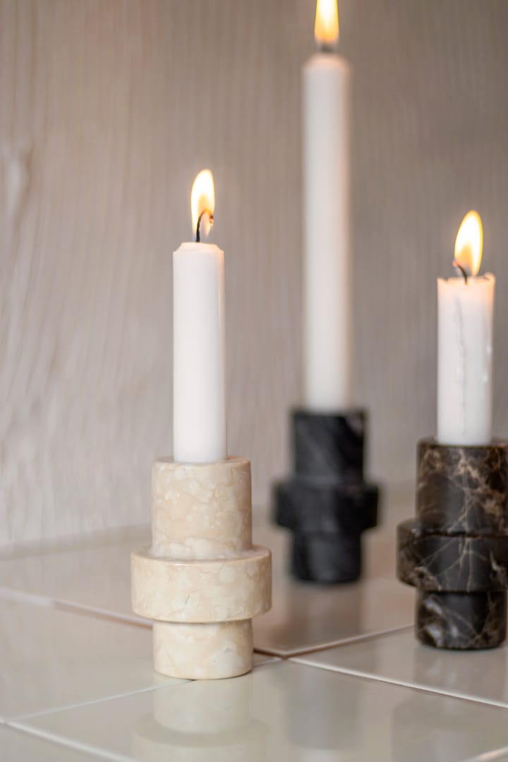 Marble Kerzenständer 8,5 cm - Sand - Mette Ditmer