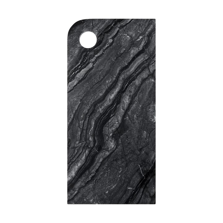 Marble Serviertablett large 18x38 cm - Black-Grey - Mette Ditmer
