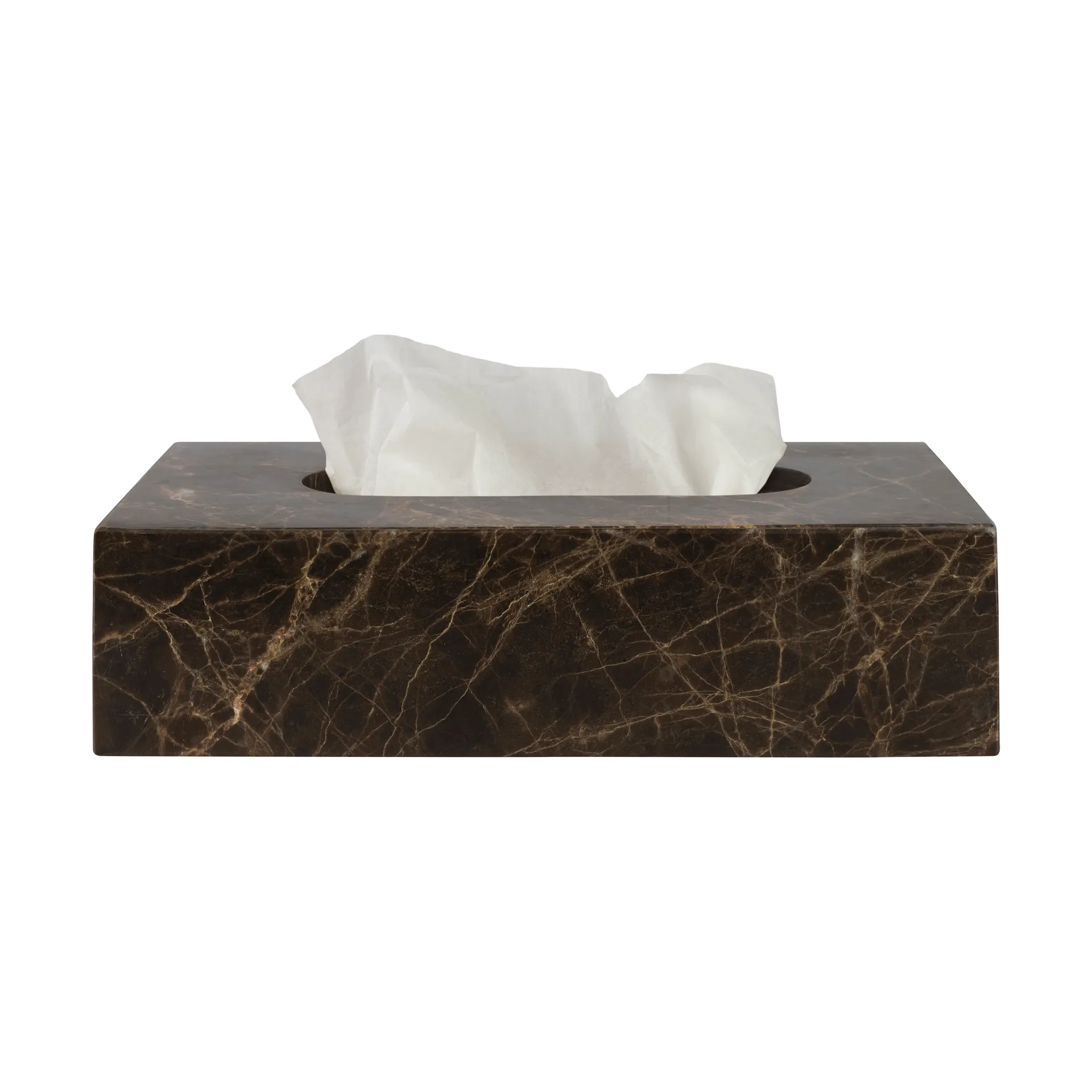Marble Taschentuchbox 14x25,5cm, Braun Mette Ditmer