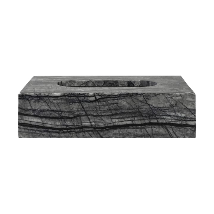 Marble Taschentuchbox 14x25,5cm - Schwarz-grau - Mette Ditmer