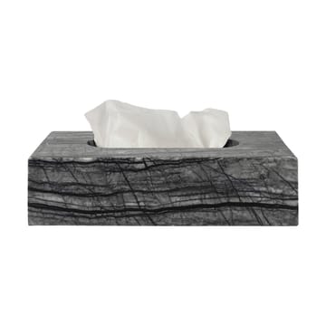 Marble Taschentuchbox 14x25,5cm - Schwarz-grau - Mette Ditmer