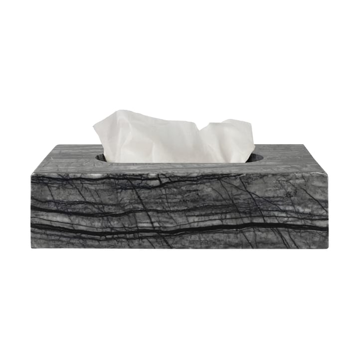 Marble Taschentuchbox 14x25,5cm - Schwarz-grau - Mette Ditmer