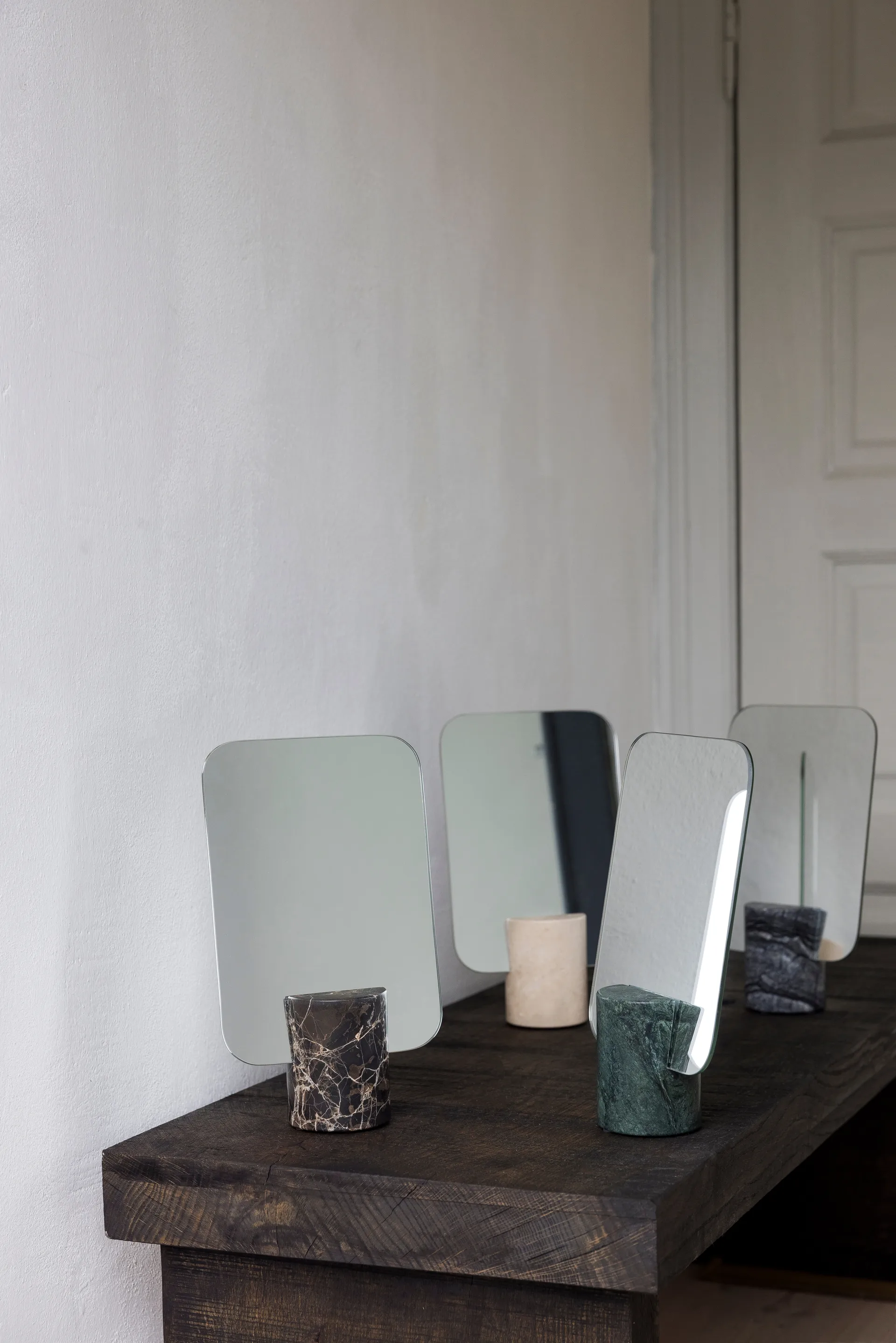 Marble Tischspiegel, Black-grey, 30 cm Mette Ditmer