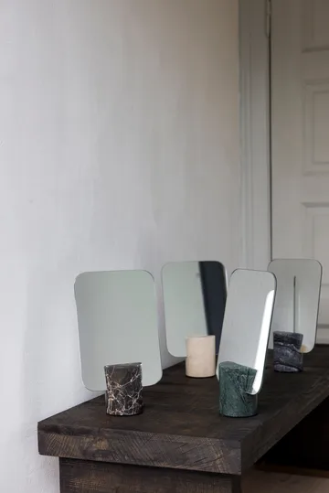 Marble Tischspiegel - Black-grey, 30 cm - Mette Ditmer