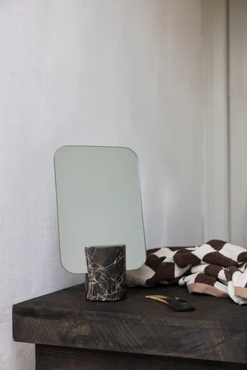Marble Tischspiegel - Brown, 30 cm - Mette Ditmer
