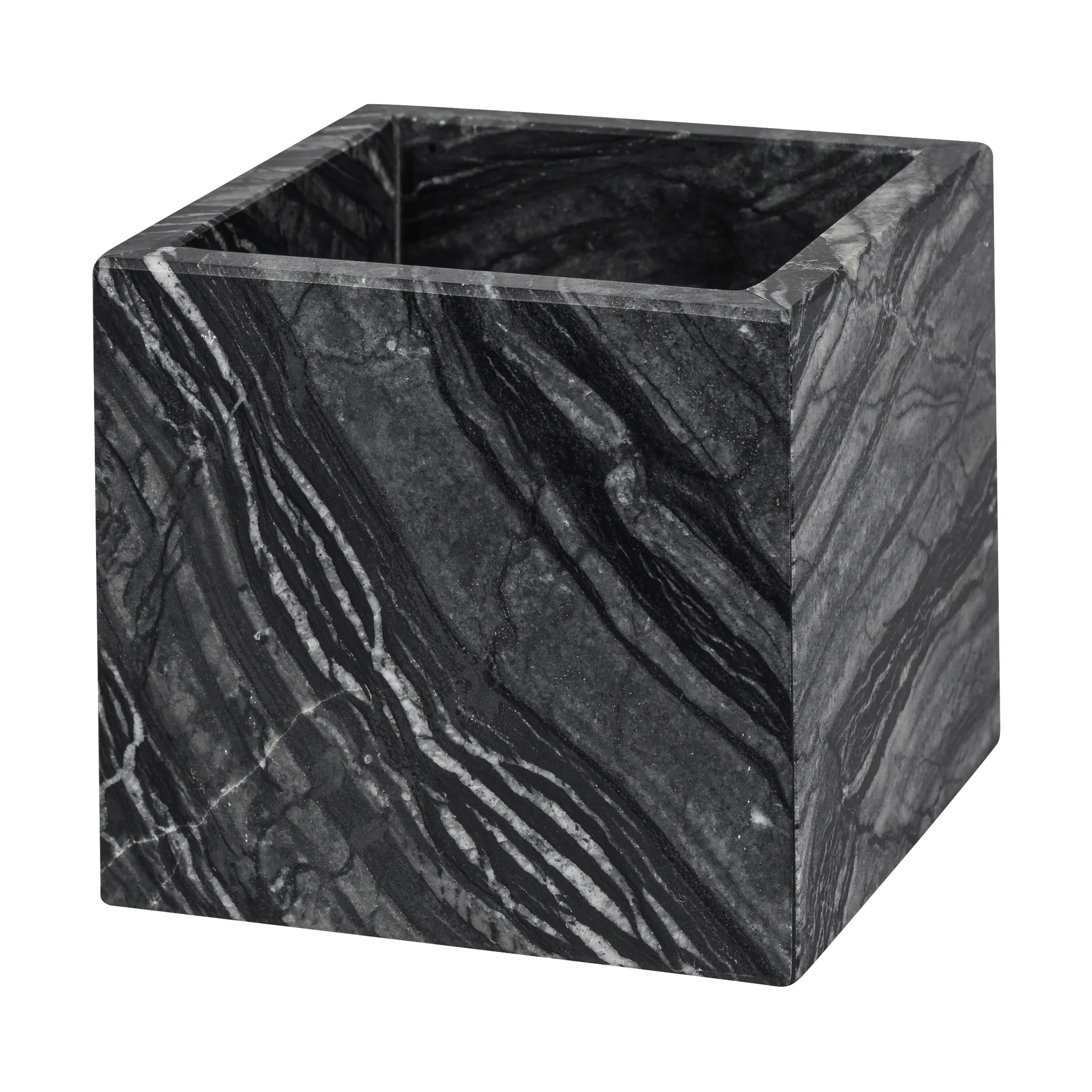 Marble Würfel 8,5x8,5 cm, Black-Grey Mette Ditmer