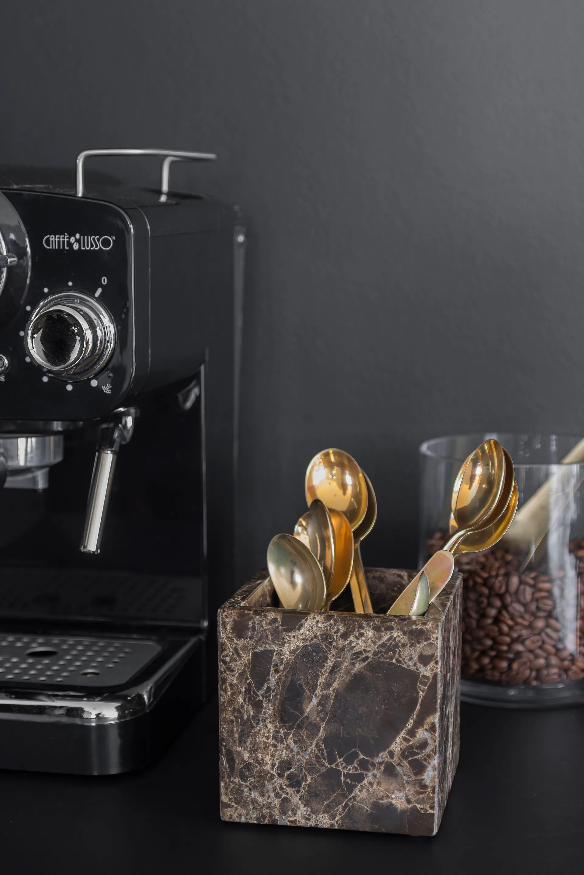 Marble Würfel 8,5x8,5 cm, Brown Mette Ditmer