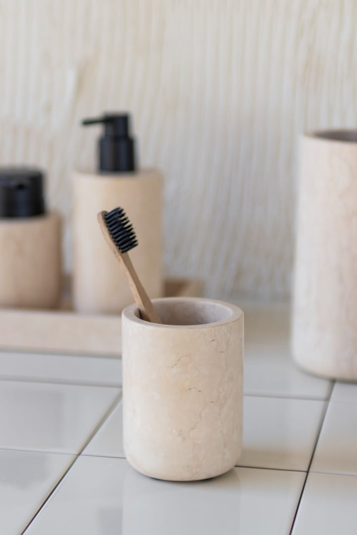 Marble Zahnbürstenhalter 10 cm, Sand Mette Ditmer
