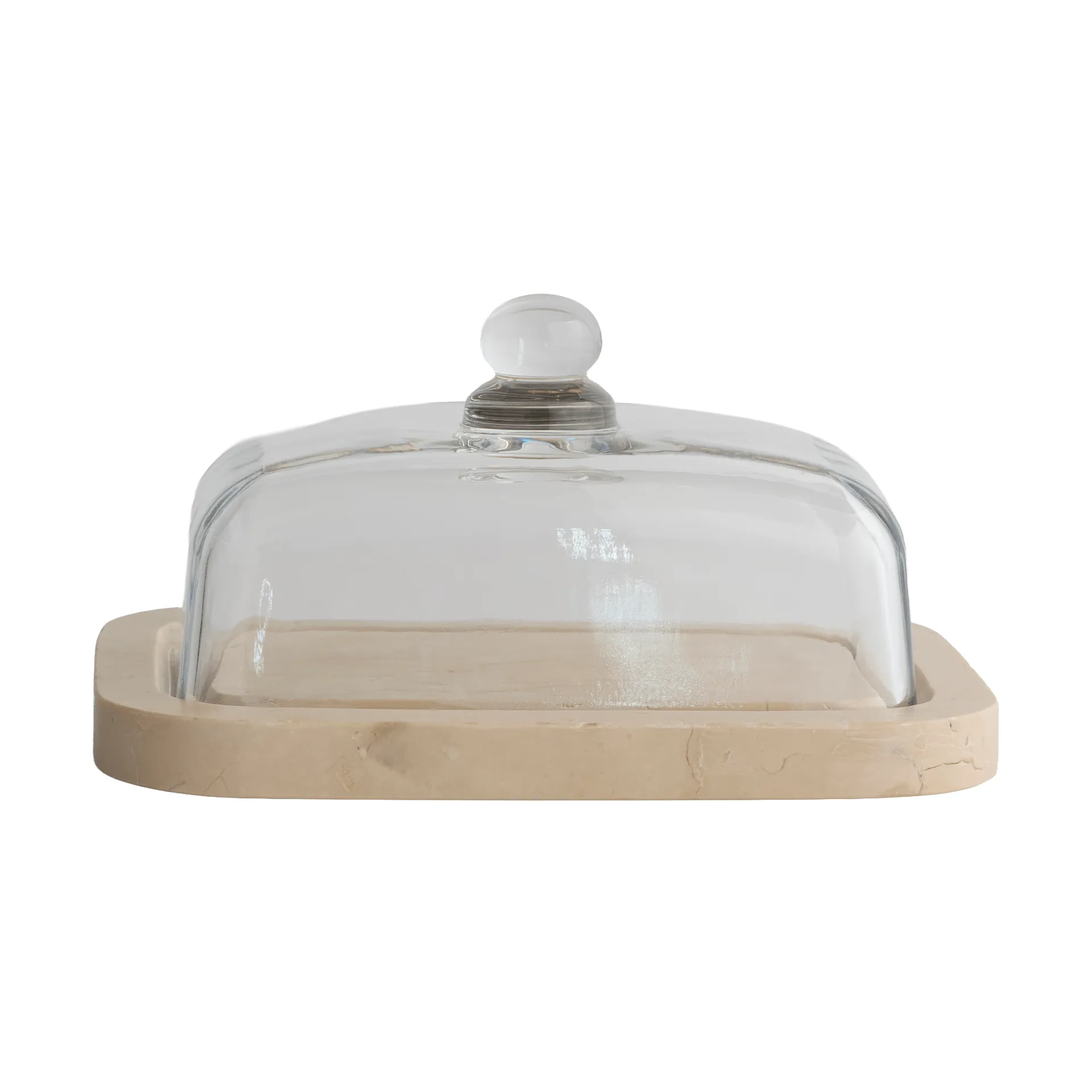 Marmor-Butterdose, Beige, 14x19,5x10,5 cm Mette Ditmer
