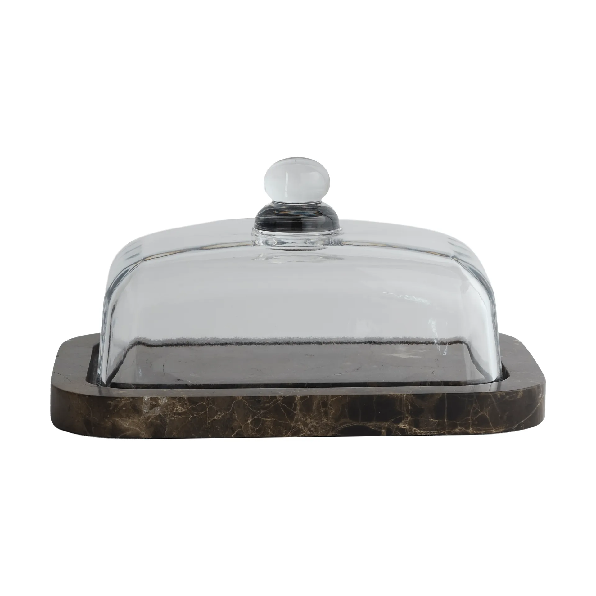 Marmor-Butterdose, Brown (brun), 14x19,5x10,5 cm Mette Ditmer