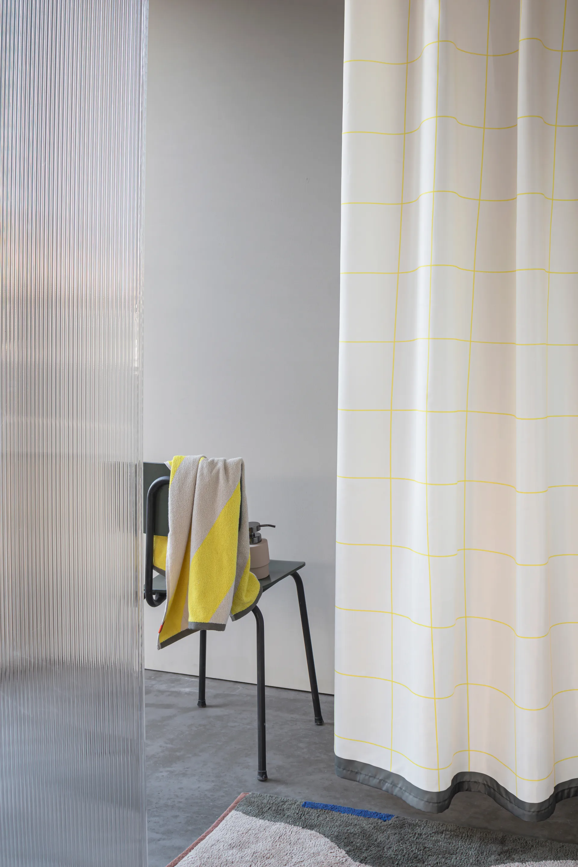 Mesh Duschvorhang 150x200 cm, Yellow Mette Ditmer