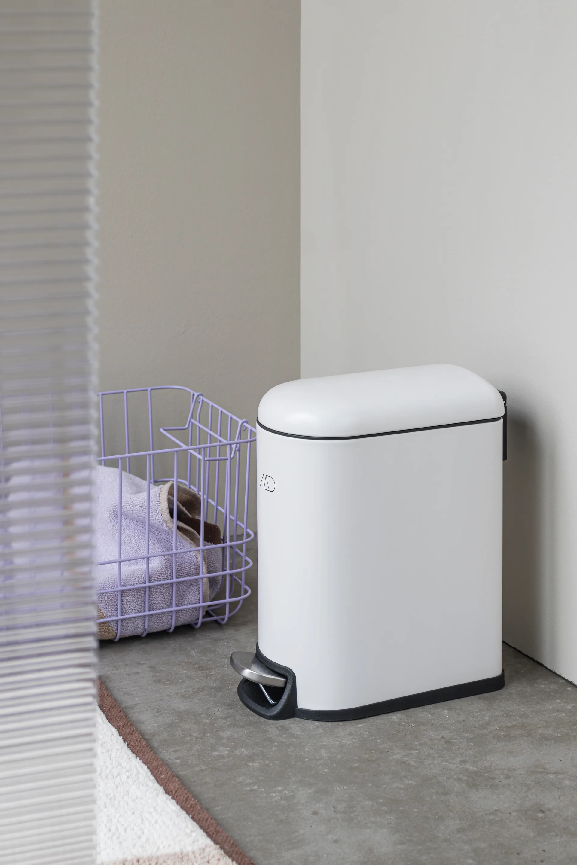 Mini-Walther Pedaleimer 5 L, Off-white Mette Ditmer