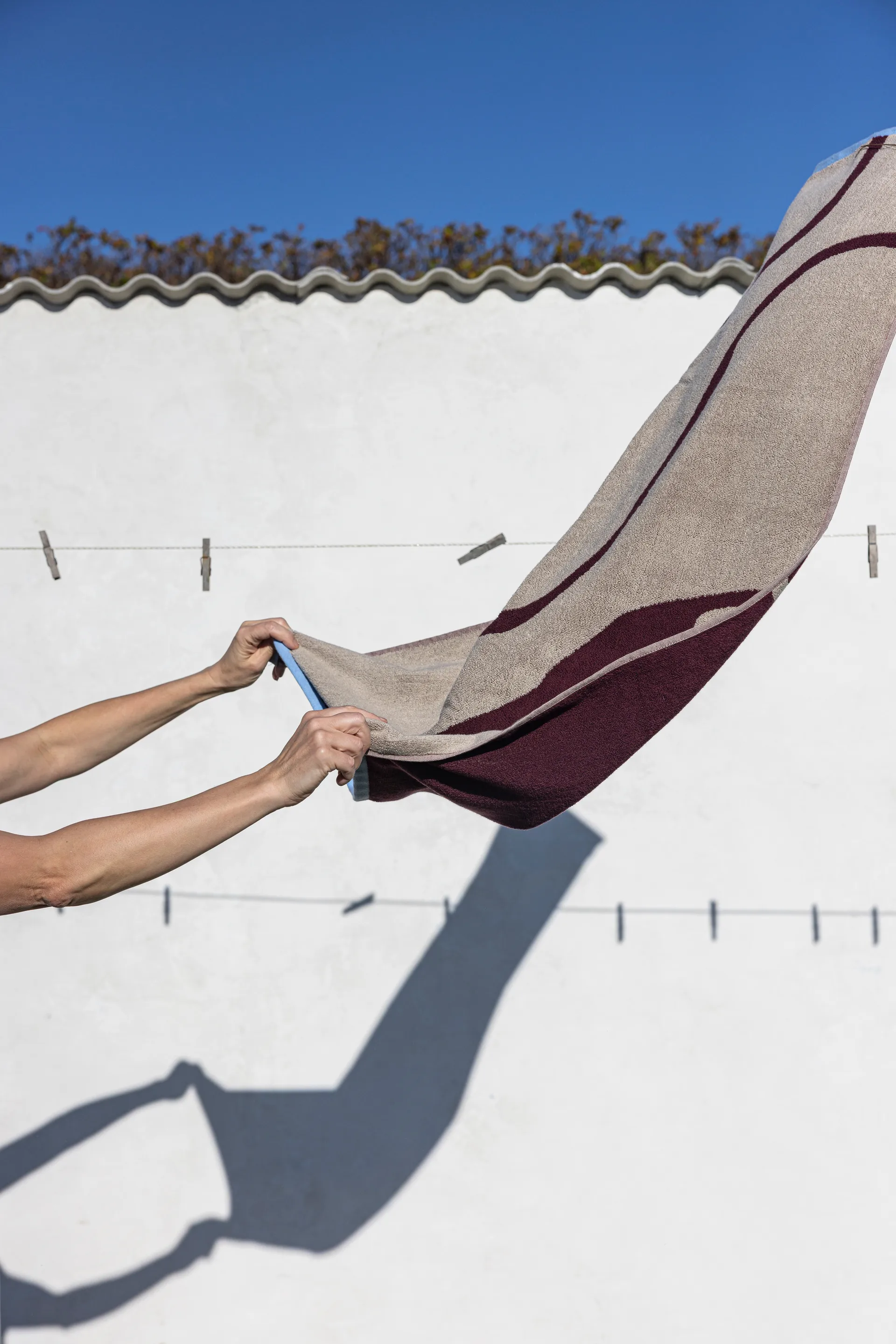 Nova Arte Badetuch 70x133cm, Wine-sand Mette Ditmer