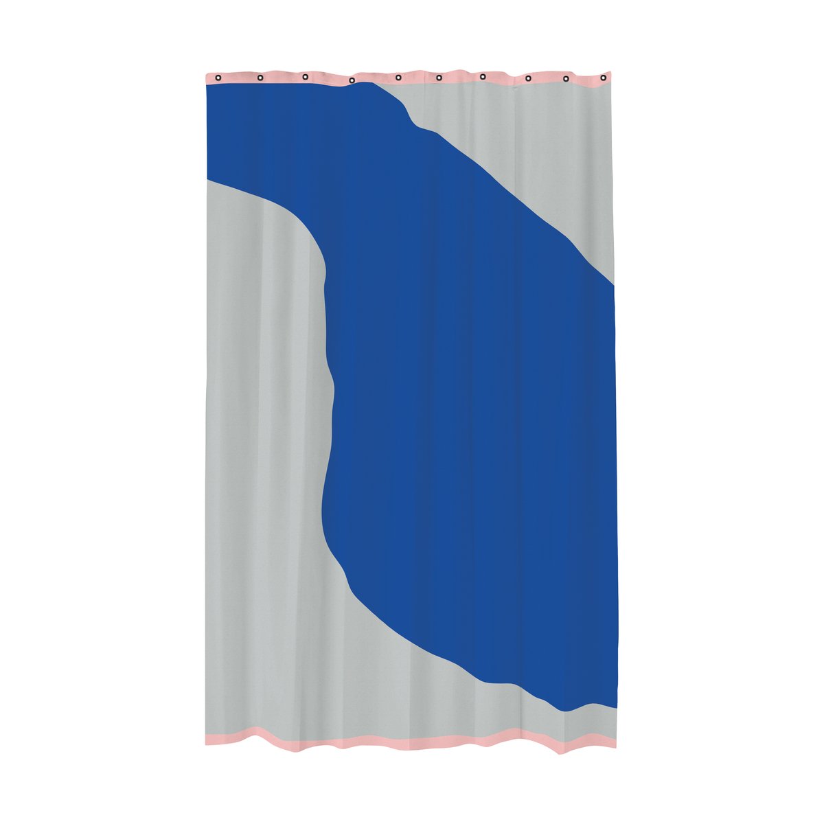 Mette Ditmer Nova Arte Duschvorhang 150x200cm Light grey-cobalt