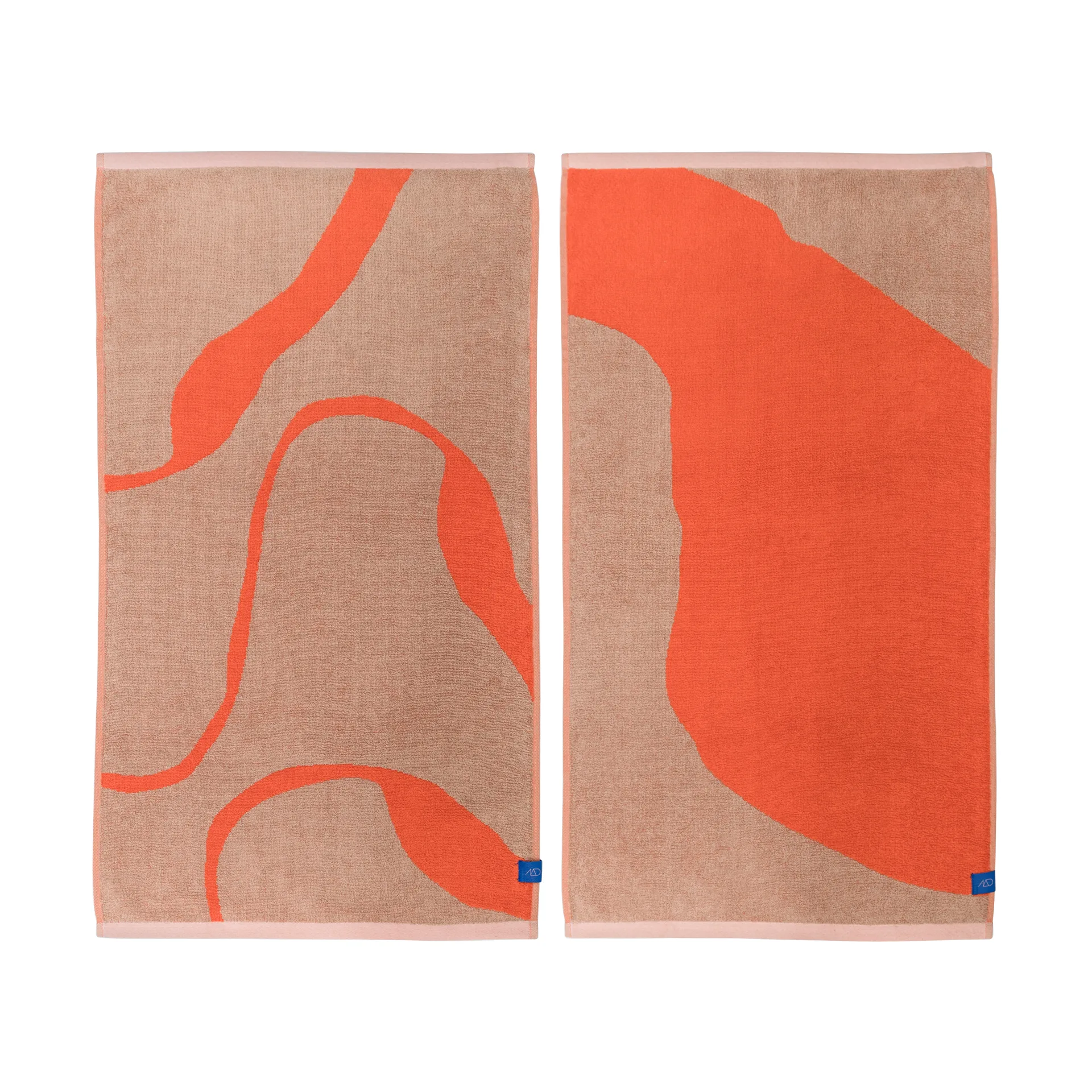 Nova Arte Gästehandtuch 40x55cm 2er Pack, Latte-orange Mette Ditmer