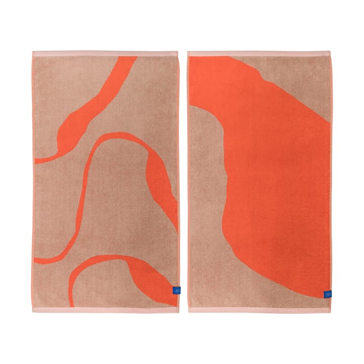 Nova Arte Gästehandtuch 40x55cm 2er Pack - Latte-orange - Mette Ditmer