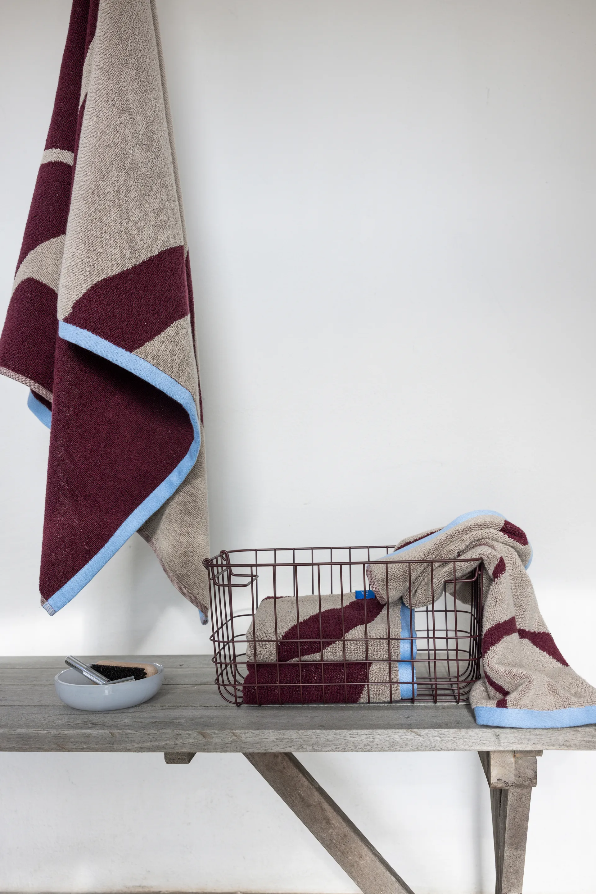 Nova Arte Handtuch 50x90cm 2er Pack, Wine-sand Mette Ditmer