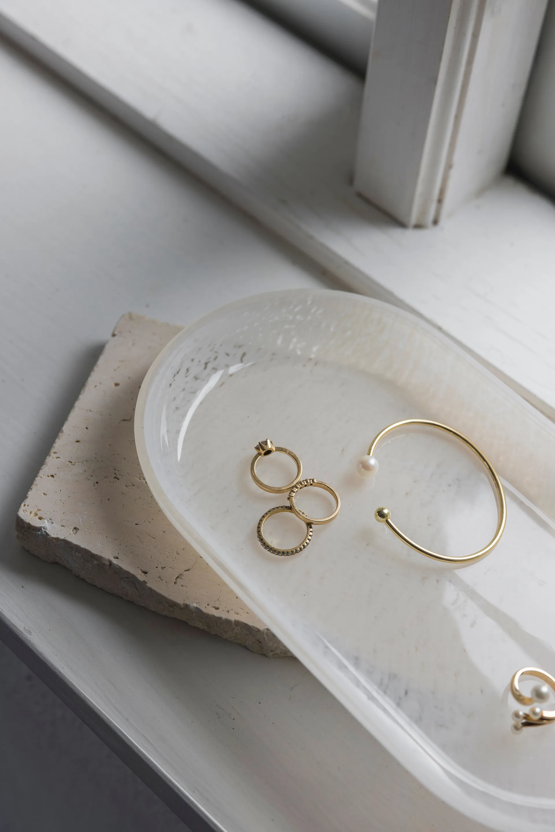 Opal Tablett, Linen, 14x25,5 cm Mette Ditmer