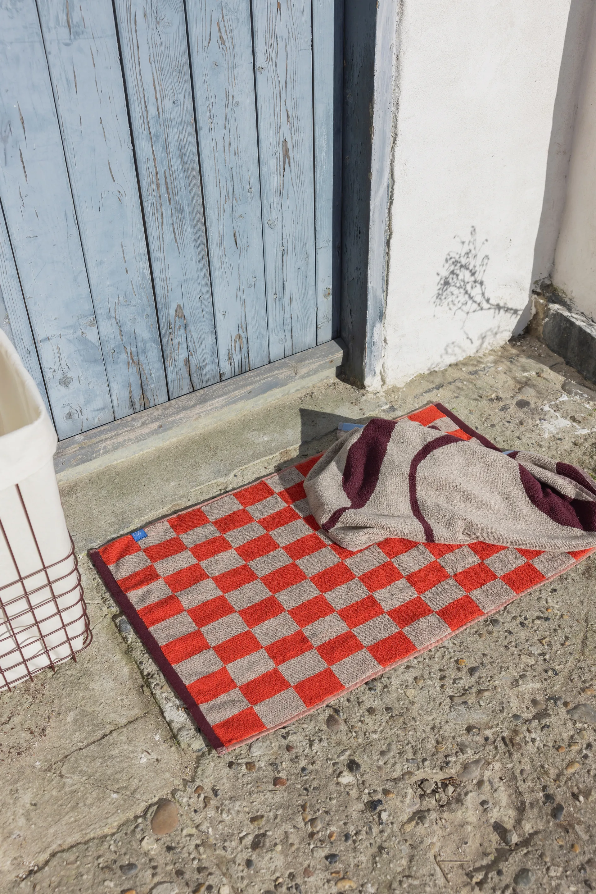 Retro Badematte 50x80 cm, Dark orange Mette Ditmer