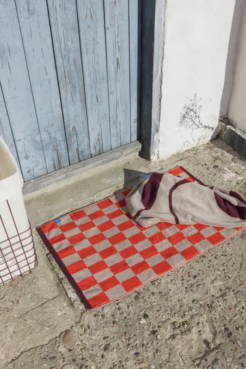 Retro Badematte 50x80 cm - Dark orange - Mette Ditmer