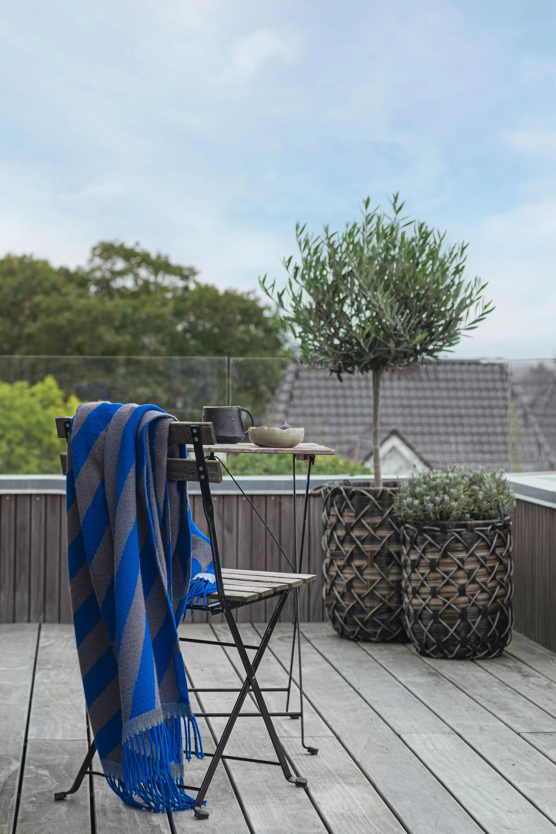 Retro Decke 125x170 cm, Cobalt Mette Ditmer