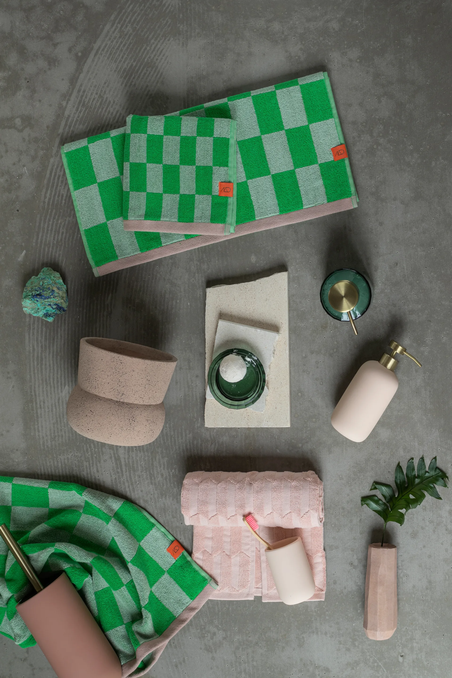 Retro Gästehandtuch 40 x 55cm 2er Pack, Classic green Mette Ditmer