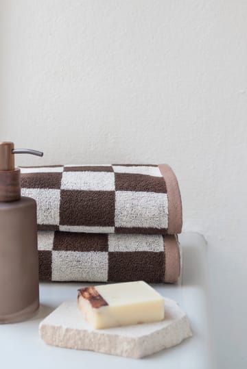 Retro Handtuch 50 x 90cm - Chocolate - Mette Ditmer