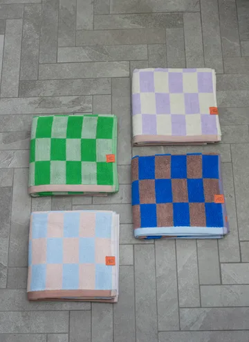 Retro Handtuch - Cobalt, 70x133 cm - Mette Ditmer