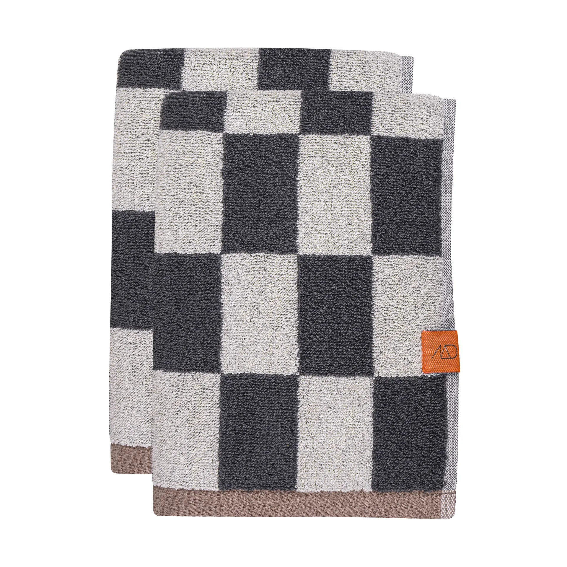Retro Handtuch, Dark grey, 40x55 cm, 2er Pack Mette Ditmer