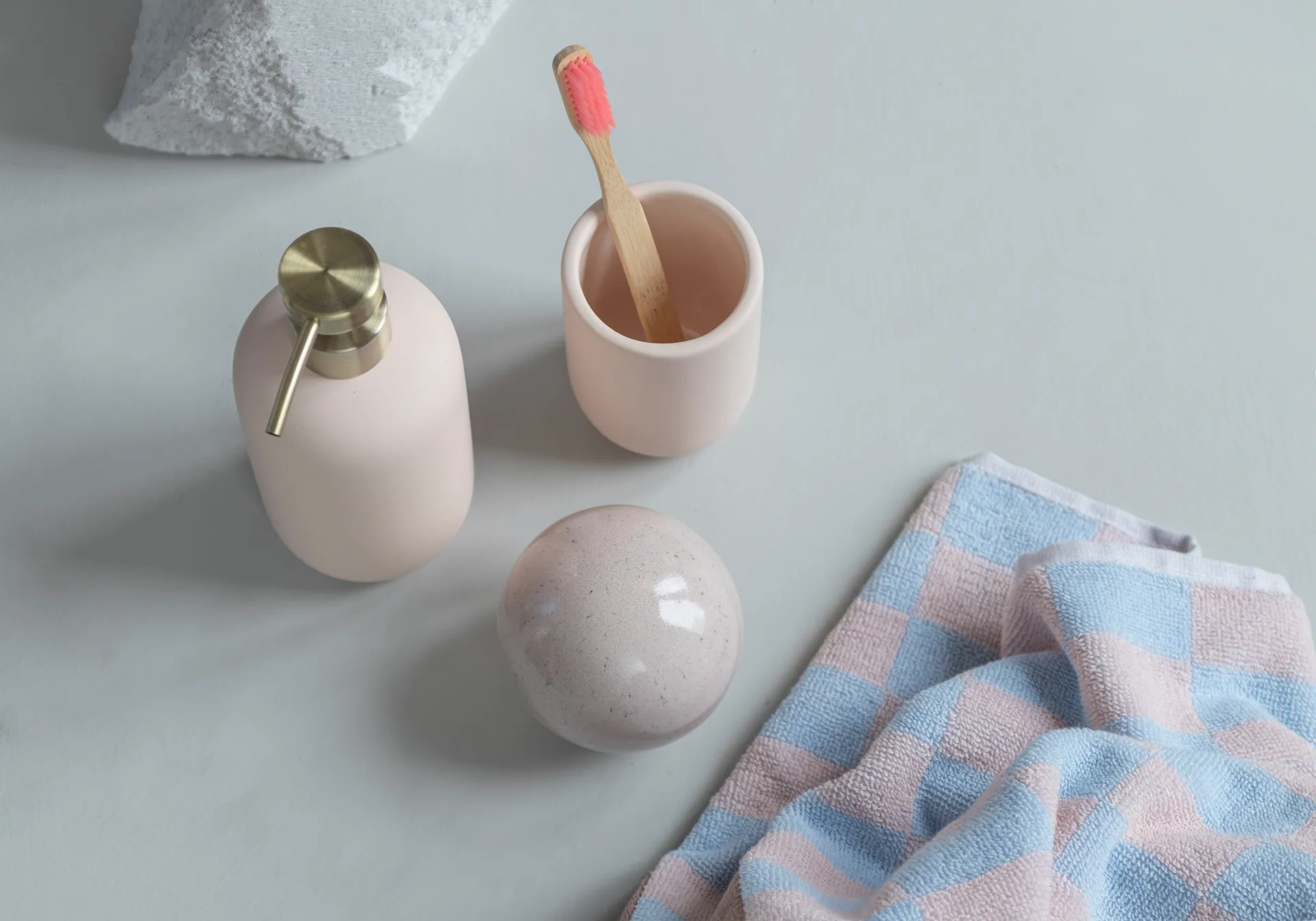 Retro Handtuch, Light blue, 40x55 cm, 2er Pack Mette Ditmer