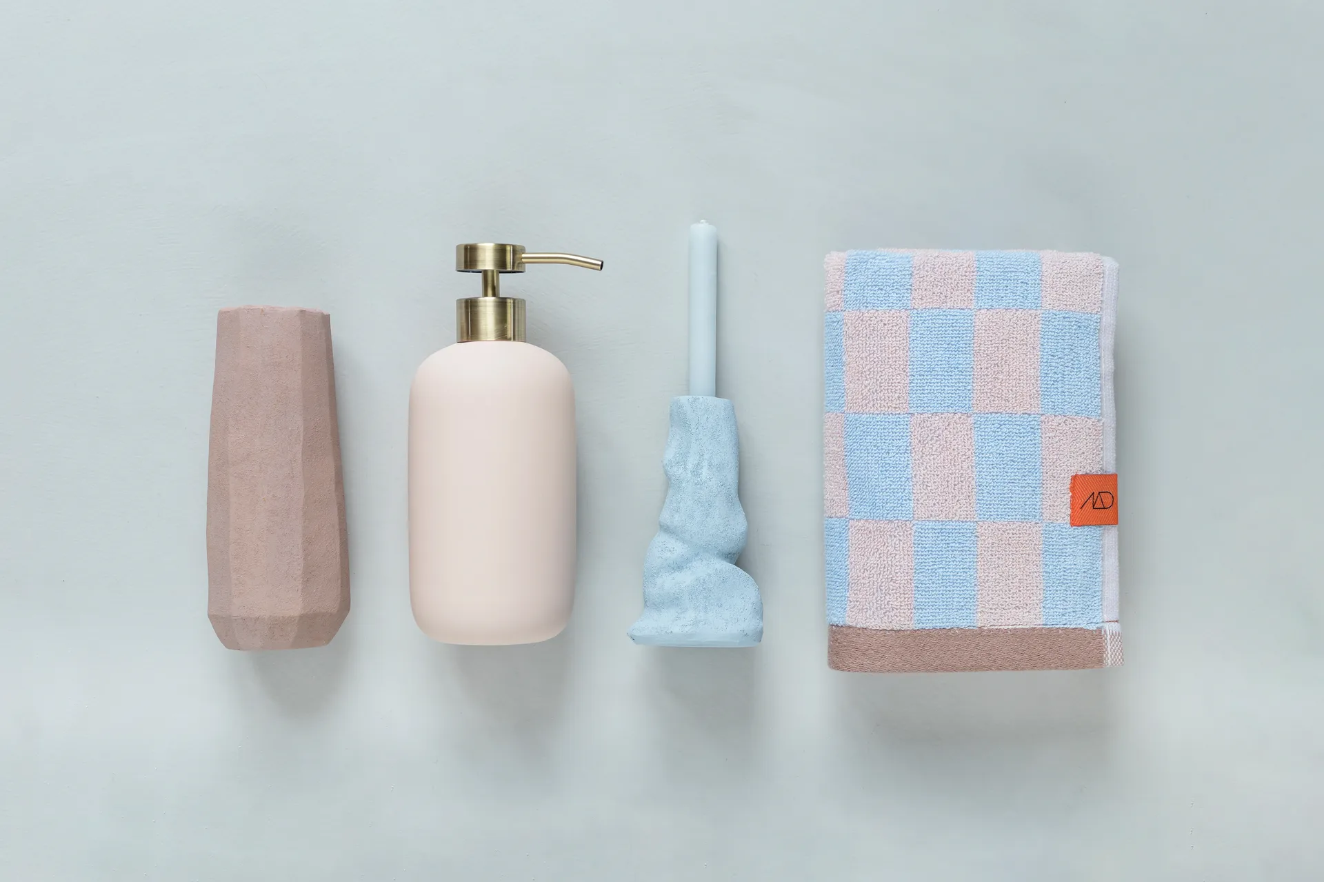 Retro Handtuch, Light blue, 40x55 cm, 2er Pack Mette Ditmer